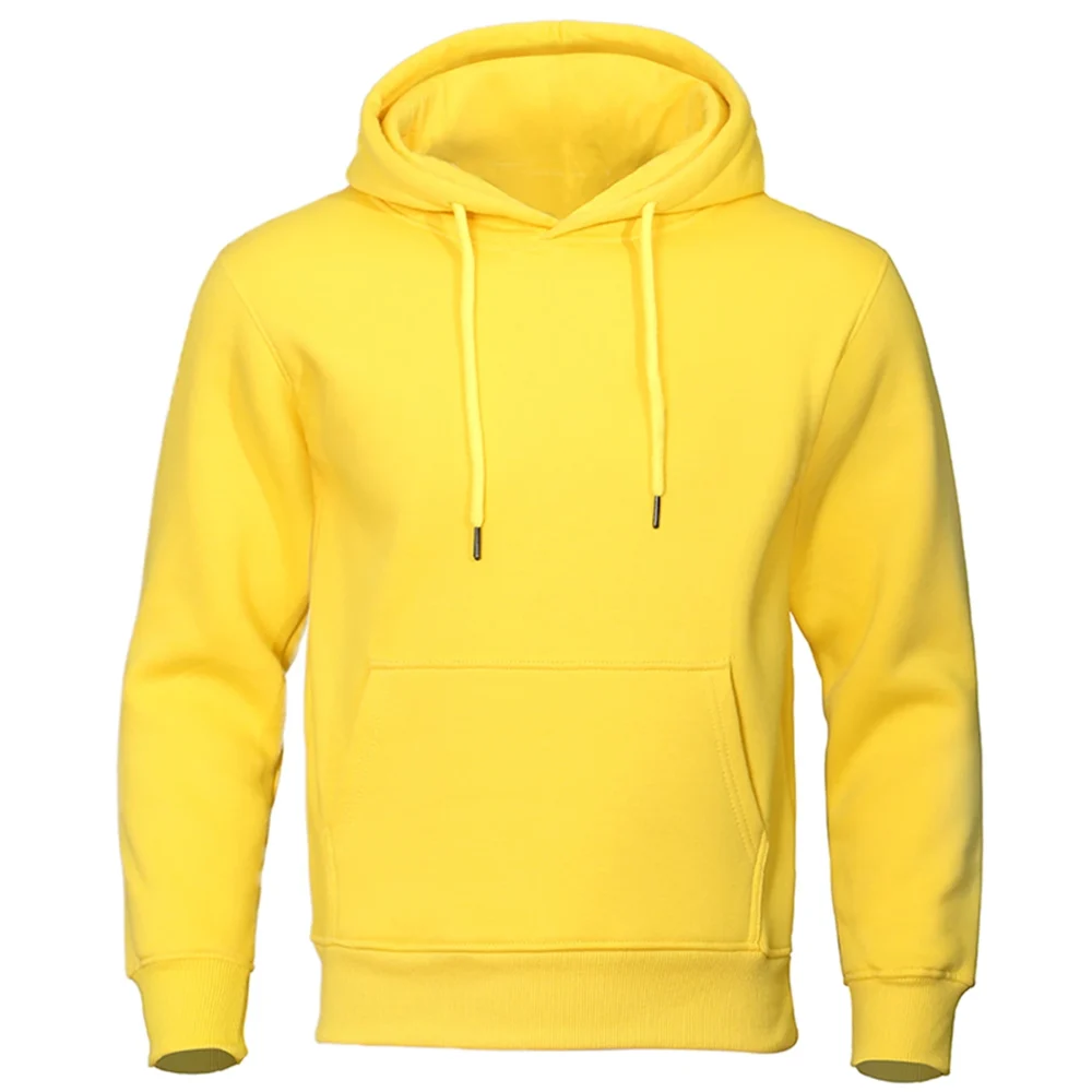 Solid Color Pullovers Essentials Hoodie - Image 3