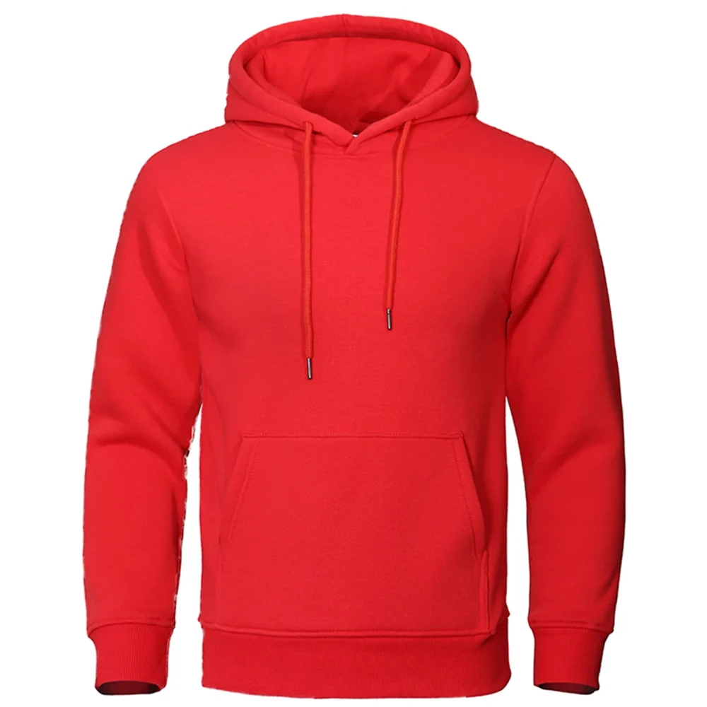 Solid Color Pullovers Essentials Hoodie - Image 4