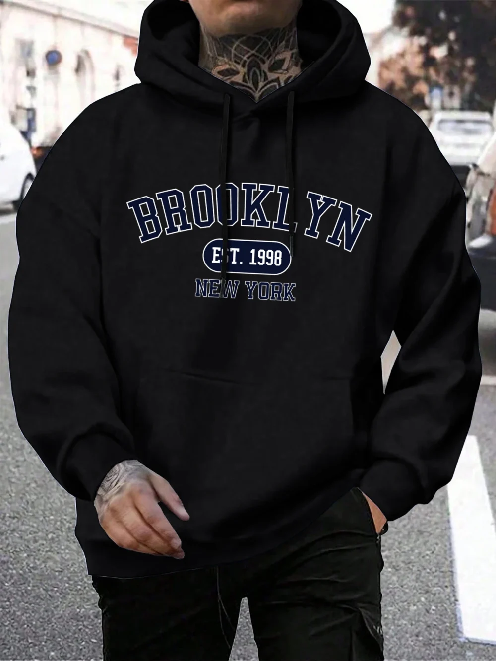 1998 New York Printing Men's Essentials Hoodie - Image 4